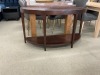 Casa Console Walnut Timber/Glass Insert 1320mm wide RRP $1999 - Ex Display - 3