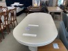 Fulgini Italian Single Extension Dining Table - Colour Ivory Gloss - 2000 x 1150mm Closed - 2500 x 1150mm Open RRP $1999