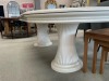 Fulgini Italian Single Extension Dining Table - Colour Ivory Gloss - 2000 x 1150mm Closed - 2500 x 1150mm Open RRP $1999 - 2