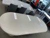 Fulgini Italian Single Extension Dining Table - Colour Ivory Gloss - 2000 x 1150mm Closed - 2500 x 1150mm Open RRP $1999 - 3