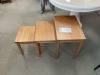 Bendigo Australian Made Tassy Oak 3 Piece Nest of Tables Light Oak RRP $799 - Ex Display - 2