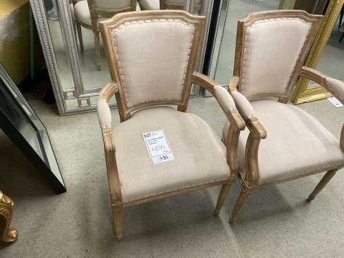 2 x Hampton Armchair Natural RRP $998 - Ex Display