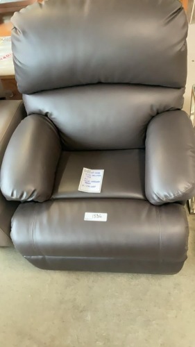 Aust. Made 'Petra' Recliner Chair - PVC - Chocolate -Brown - RRP $1799 - Ex Display
