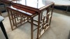 Regal House Tuscan Nest of Tables - Antique Gold Colour, Teak Brown Top RRP $1199 - Ex Display - 2