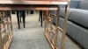 Regal House Tuscan Nest of Tables - Antique Gold Colour, Teak Brown Top RRP $1199 - Ex Display - 2