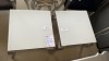 2 x Coffee Tables -White Tempered Glass Top w Chrome finish Legs 500mm x 500mm - Total RRP $1199 - Ex Display