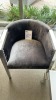 Caterina Tub Chair - Silver leaf Frame- Grey Velvet Fabric - Stud detail - RRP $899 - Ex Display - 2