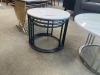 Missing Tops - Portsea Nest of 3 tables Black Base/White Stone Top. - RRP $249 - Ex Display - 2
