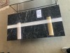 Italian Carrara Marble Coffee Table - 1250mm x 650mm - Black, White Trim - RRP $1799 - Ex Display