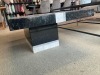 Italian Carrara Marble Coffee Table - 1250mm x 650mm - Black, White Trim - RRP $1799 - Ex Display - 2