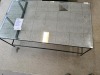 Tuscan Coffee Table, Black Base, Glass Top 1200mm x 670mm - RRP $699 - Ex Display