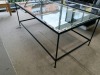 Tuscan Coffee Table, Black Base, Glass Top 1200mm x 670mm - RRP $699 - Ex Display - 2