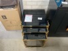 Brooklyn Nesting Tables Set of 3, Black Tempered Glass Top/Gold - RRP $699 - Ex Display