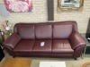 'Paddington' Australian Made, 3 Seater sofa, Burgundy Italian Leather, RRP $4999 - Ex Display