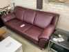 'Paddington' Australian Made, 3 Seater sofa, Burgundy Italian Leather, RRP $4999 - Ex Display - 2