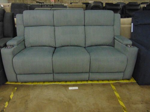 LEMAN Fabric 3 Seater recliner Lounge - LAVA