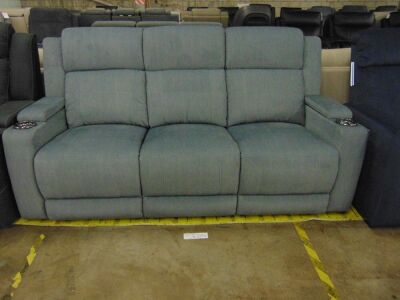LEMAN Fabric 3 Seater recliner Lounge - LAVA
