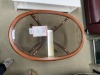 Oval Italian Coffee Table, Walnut Timber Glass RRP $899 - Ex Display - 3
