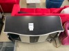 'Ebonie' Imported Buffet, Black w Silverleaf Detail, 1400mm, 2 Door - RRP $1499 - Ex Display - 2
