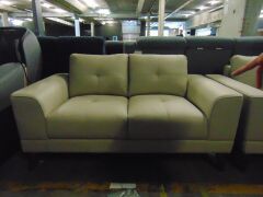 VERONA 3 SEATER +2 Seater Leather Lounge - WHEAT - 3