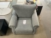 'Ashburn' Armchair - Grey Upholstery, Chocolate Legs - RRP $999 - Ex Display