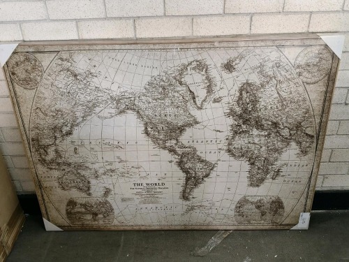Hanging Canvas - National Geographic The World 1000mm x 1400mm - RRP $349 - Ex-Display