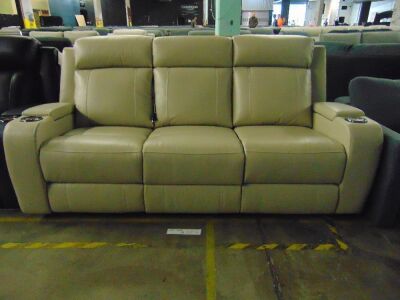 PORTMAN Leather 3 SEATER Lounge with electric recliner *IVO
