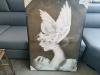 Canvas - Woman Veil with White Pigeons - 1040mm x 720mm - RRP $199 - Ex-Display