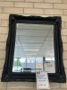 Black Frame Rectangle Ornate Mirror - RRP $299 - Ex-Display