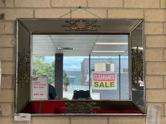 Mirror Antique Silver 800x620mm $499 RRP Ex Display