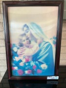 Madonna and Child w/ dark wood frame - RRP $80 - Ex-Display