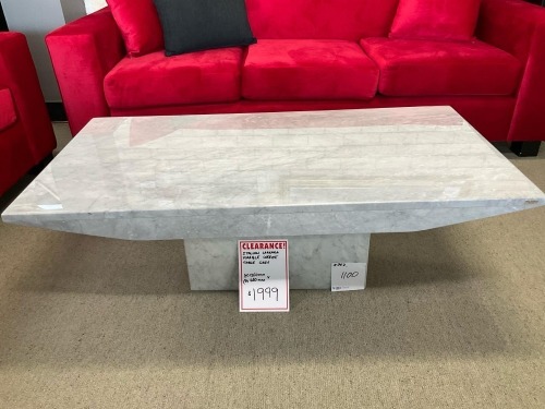 Italian Carrara Marble Coffee Table Grey - RRP $1999 - Ex-Display