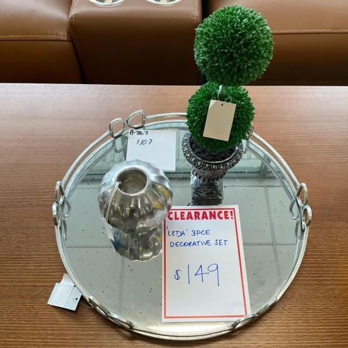 'LEDA' 3PCEDECORATIVE SET. RRP$149 - Ex Display