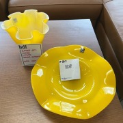 2 PIECE SET:1 X VASE1 X PLATECOLOUR: SUNSHINE - RRP $130 - Ex Display