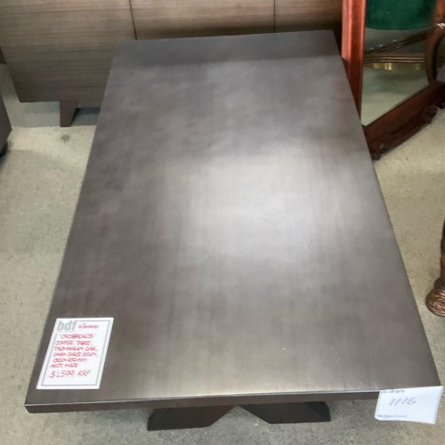 CROSSROADS COFFEE TABLE,TASMANIAN OAK,DARK GHOST STAIN,1300 X 650mm $1,599 RRP - Ex Display