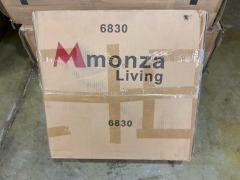Mmonza 6830 Lamp Table, Black with Matt White Top RRP $299