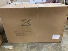 Regal House Pyramid Duo Console, Silver Frame, Clear Glass - RRP $899