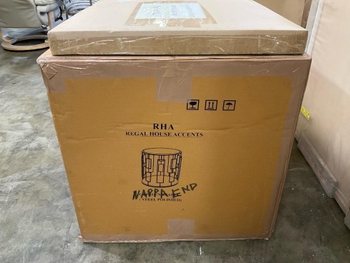 Regal House Napa End Table, Steel Polish RRP $599