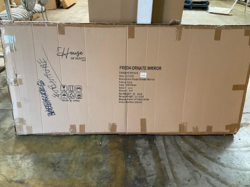 Freda Ornate Mirror, 80cm x 180cm, Gold RRP $499