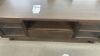 Australian Made TV Cabinet, 2 Doors + Drawer, Tasmanian Oak, Dark Ghost Stain - RRP $1999 - Ex Display