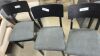 3x &lsquo;COLBY&rsquo; Dining Chair, Black Timber Legs + Back, Grey Upholstery, $199 RRP each - Ex Display - 2