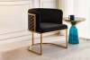 Regal House Bhutan Black Velvet and Gold Frame Accent Chair RRP $1119
