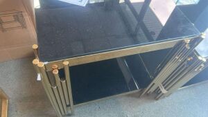 Ocma Brooklyn Lamp Table, Gold and Black RRP $549