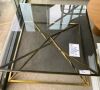 Regal House Pyramid Duo Coffee Table, Gold Base, Clear Glass Top RRP $799