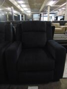 WOLFGANG Fabric Single Seater Electric Recliner- NAVY