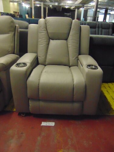 WHITEHAVEN Leather single seater electric recliner - dive LEA*DOVe