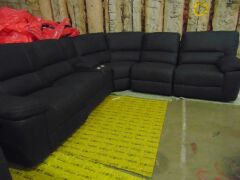 KLEIN Fabric 5 seater corner Lounge with recliner- *ASH DIR