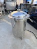 Heavy Duty Stainless Steel Pressure Vessel with Removable Top, Mesh Insert (As Is, Untested)
