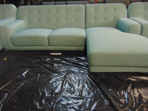 Brosnan Fabric Lounge 3 Seater Right Hand Chaise - Reef