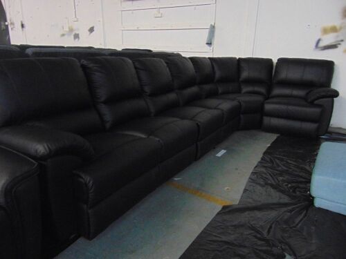Malmo Lounge 6 Seater Modular Lounge Black